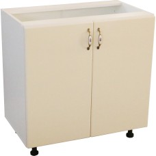 Corp inferior cu 2 usi 80 cm Zebra, Alba/MDF Vanilie, fara blat 80 x 82 x 50